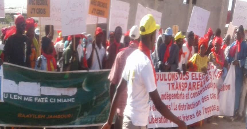 Kaolack : Elections libres et transparentes, départ d’Aly Ngouille Ndiaye, l’opposition a marché ce vendredi 1er février 2019