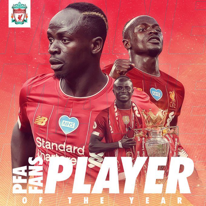 Football : Sadio Mané élu meilleur joueur de la Premier League par les fans