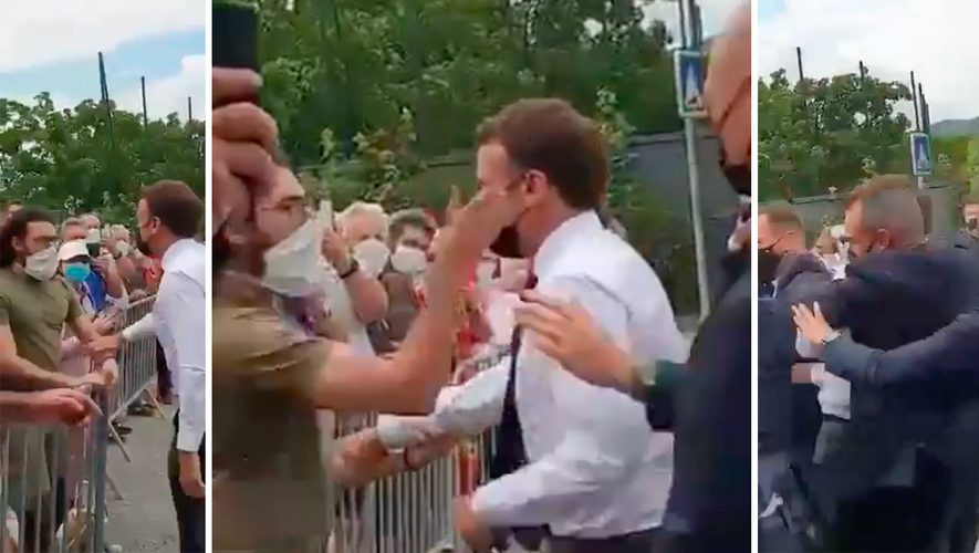 France : Emmanuel Macron giflé, 2 personnes interpellées
