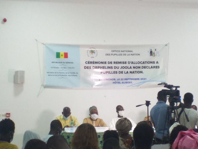 Ziguinchor : L’Etat dégage une enveloppe de 106 500 000 millions FCFA pour les 371 Orphelins du Joola et pupilles de la Nation
