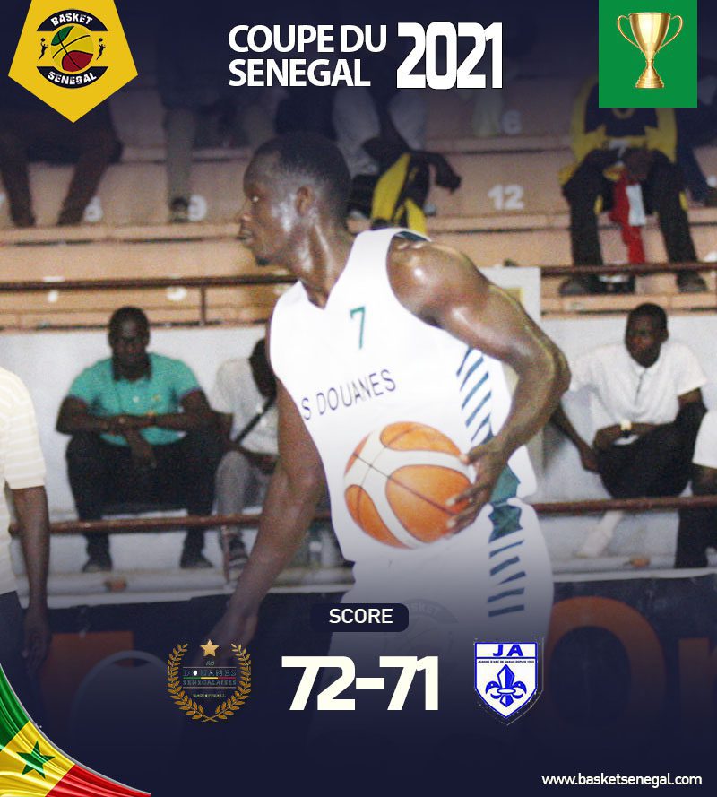 Basket (Masculin) : L’AS Douanes remporte la Coupe du Sénégal sur le fil après sa victoire contre la JA