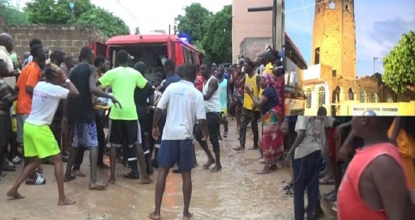 Forte pluie à Thiès : Deux morts et des blessés graves dans l’effondrement d’un minaret d’une mosquée