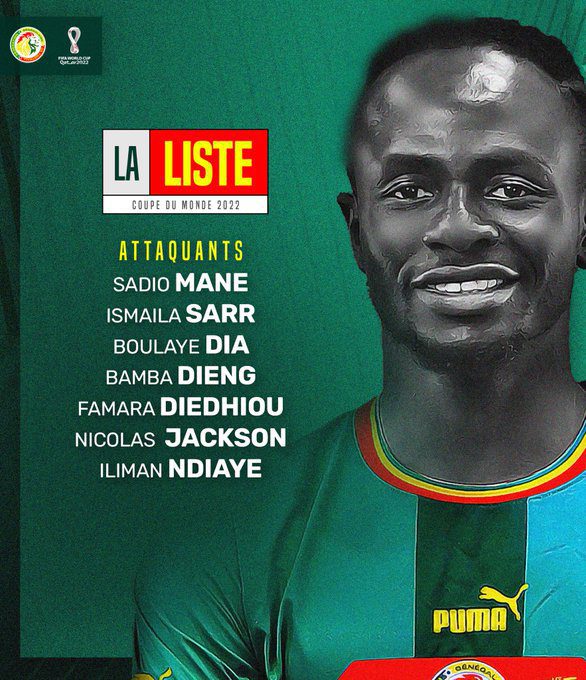 Coupe du monde 2022 : Sadio Mané, Abdou Diallo, Iliman Ndiaye, Ismail Jacobs, Pathé Ciss, Youssouf Sabaly et sans Saliou Ciss…Voici la liste des 26 Lions qui iront au Qatar