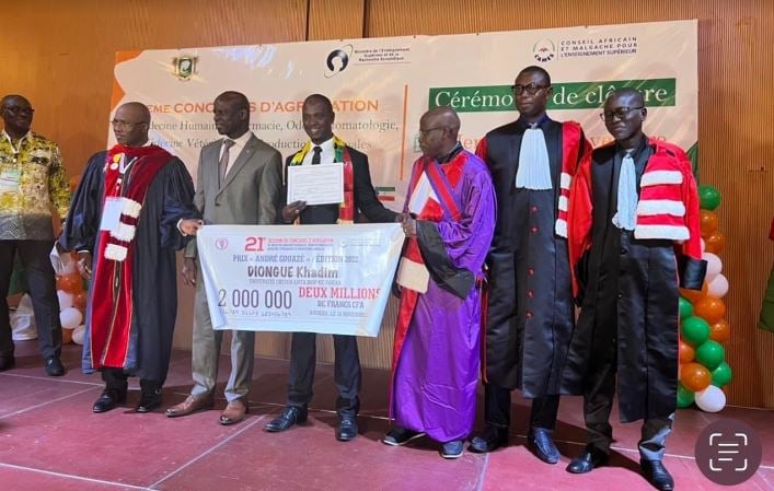 Concours d’agrégation de médecine 2022 : Les universités sénégalaises en peloton de tête du classement du Cames, Pr Khadim Diongue « Major des Majors » lauréat du « Prix André Gouazé »