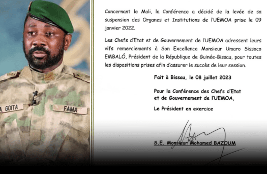 L’UEMOA lève les sanctions institutionnelles contre le Mali