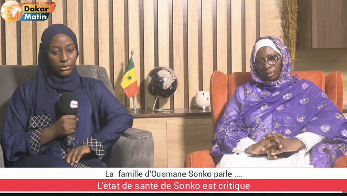 Inquiétudes sur l’état de santé d’Ousmane Sonko : Ses épouses alertent, « la situation est alarmante »