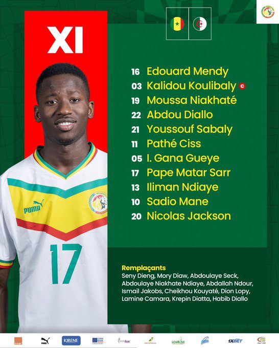 Amical Sénégal-Algérie : Les Lions avec Edouard Mendy de retour dans les buts, Niakhaté, Jackson et Sadio Mané