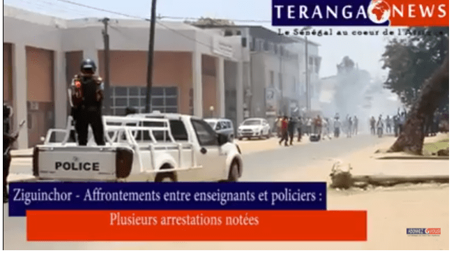 Vidéo – Ziguinchor – Marche nationale avortée du G6 : Des échanges de grenades lacrymogènes et de pierres et plusieurs arrestations notés
