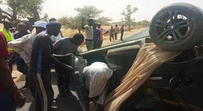 Kaolack : Le Véhicule des Journalistes se renverse et fait 8 blessés dont 3 dans un état grave