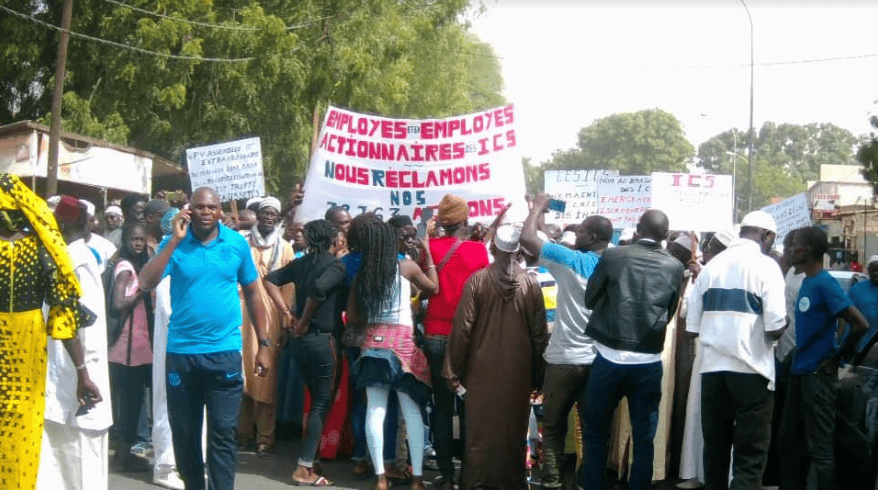 Tivaouane : Marche des employés et ex-employés actionnaires des ICS pour réclamer leurs actions