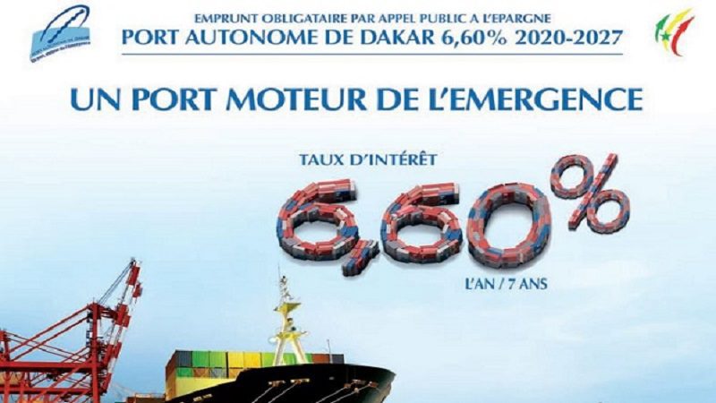 Le Port Autonome de Dakar lance un emprunt obligataire de 60 milliards FCFA