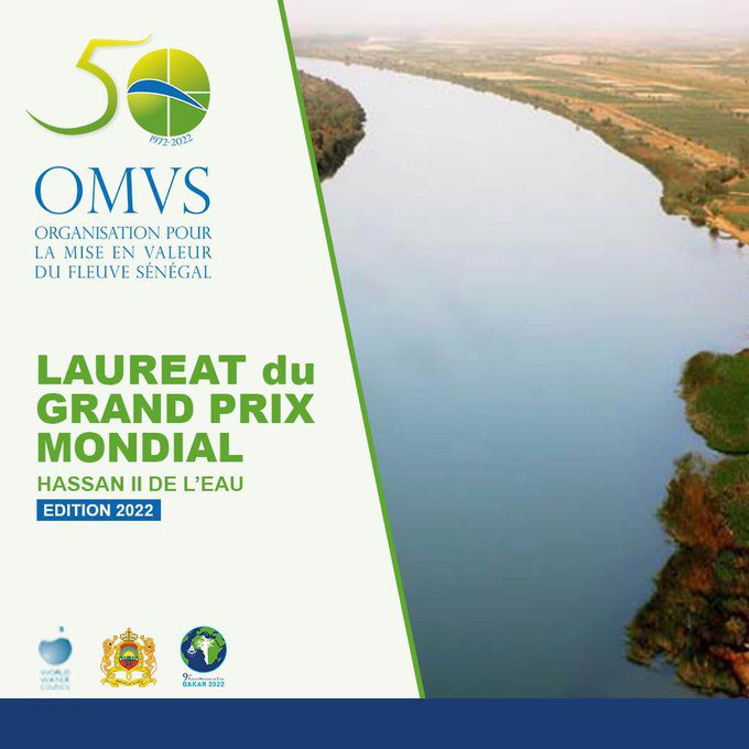 Le Grand Prix Mondial Hassan II de l’Eau décerné à l’OMVS qui fête ses 50 ans