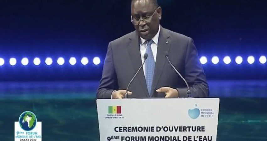 Au 9e Forum mondial de l’eau à Dakar, Macky Sall tire la sonnette d’alarme « sur la raréfaction des ressources hydriques »